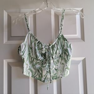 ZAFUL Swirl Print Scarf Hem Camisole